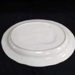 Large Cerami Oval Turkey Pattern 18' Platter alternative image