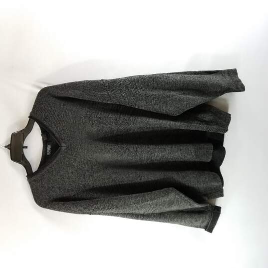 Sergeto Men Grey/Black Crewneck Sweater XL image number 1