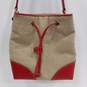 Anne Klein Red And Light Brown Bucket Purse image number 2