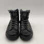 Mens 94103 Black Leather Round Toe Lace-Up Ankle Motorcycle Boots Size 11.5 image number 2