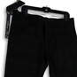NWT Womens Black Flat Front Slash Pocket Straight Leg Ankle Pants Sz 34/32 image number 3
