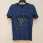 Womens Blue Short Sleeve Round Neck Graphic Pullover T-Shirt Size Small image number 1