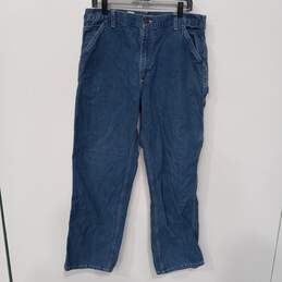 Men's Carhartt Blue Denim Jeans Size 36X32