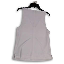 Womens White Sleeveless V-Neck Side Slit Pullover Tank Top Size Small alternative image