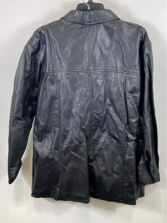 Creaciones Palas Women Black Leather Jacket 3XL image number 2