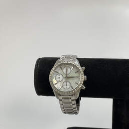 Designer Seiko Silver-Tone Chronograph Round Dial Analog Wristwatch