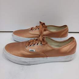 Vans Unisex Satin Lux Rose Gold Shoes Size Men 8.5 Women 10