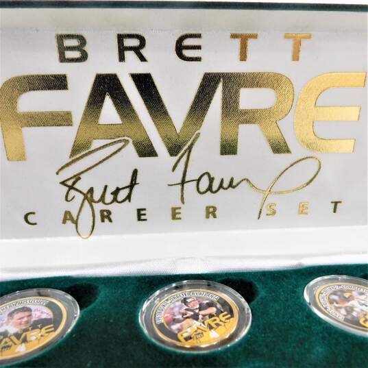 Brett Favre Green Bay Packers Gold Plated Coins image number 4