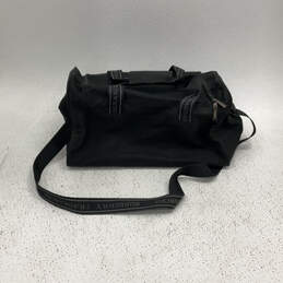 NWT Mens Black Polyester Double Strap Classic Zipper Mini Duffle Bag