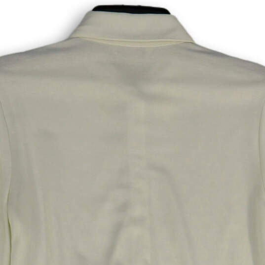 NWT Womens White Spread Collar Long Sleeve Button-Up Shirt Size Small image number 4