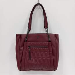Simply Vera Burgundy Leather Handbag