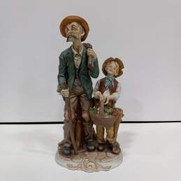 Napcoware Porcellane D'Arte Man and Child Figurine