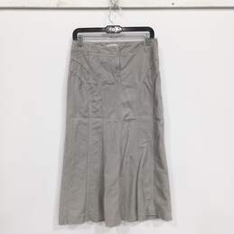 White House Black Market Gray Corduroy Maxi Style Skirt Size 4