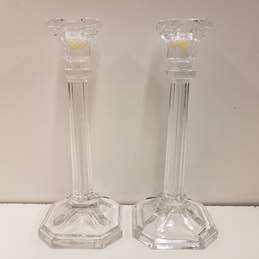 Crystal Glass Candle Holder Set