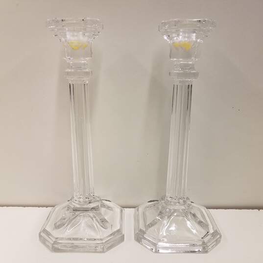 Crystal Glass Candle Holder Set image number 1