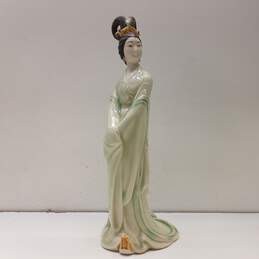 Porcelain Gisha  Oriental Figural Ceramic 12in Tall   Statue