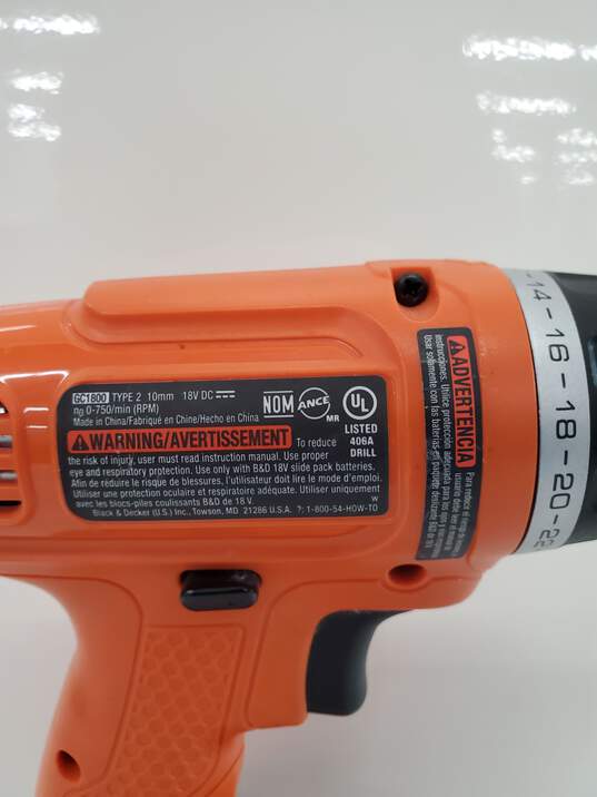 Black & Decker GC1800 Type 2 10mm 18V Cordless Drill With Battery
