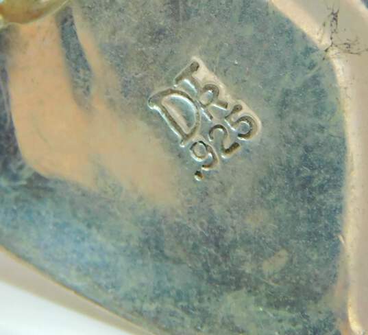 DRT Desert Rose Trading 925 Southwestern Rainbow Calsilica Geometric Post Earrings 10.2g image number 4