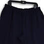 Womens Navy Blue Elastic Waist Slash Pocket Pull-On Ankle Pants XL Petite image number 3