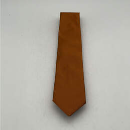NWT Mens Orange Silk Clip-On Adjustable Classic Designer Neck Tie