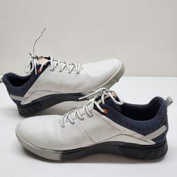 Ecco  S-Three S3 Gore Tex GTX White Blue Golf Shoes Men's  Size 13