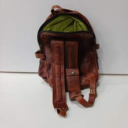 Brown Genuine Leather Backpack alternative image