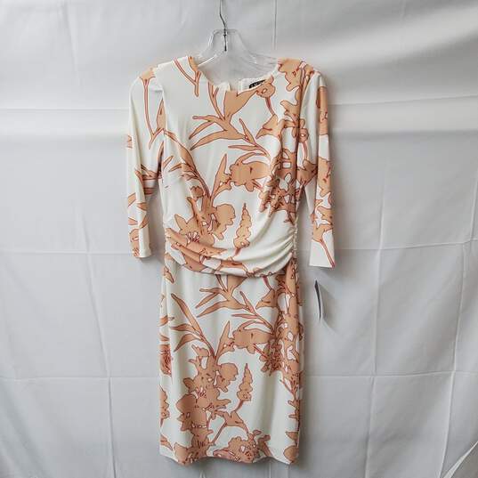 Women's Cream Blossom Ralph Lauren Midi Dress Size 2 image number 1