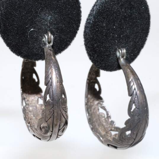 Sterling Silver Hoop Earrings Set Of 3 image number 4