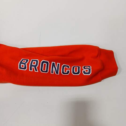 Majestic Denver Broncos Men's Orange Hoodie Size 2XL image number 3