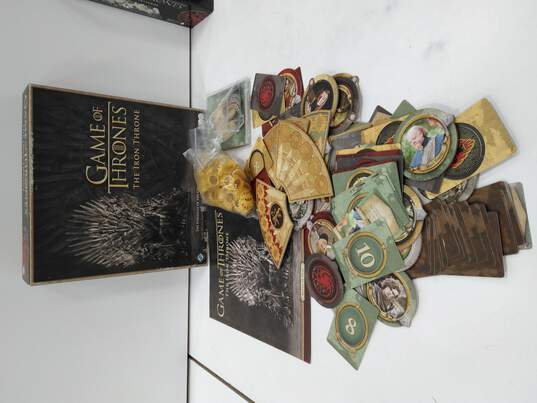 Bundle of 2 Game of Thrones "The Iron Throne" Board Game & "Puzzle of Westeros" 1400+ pcs Jigsaw Puzzle IOB image number 1