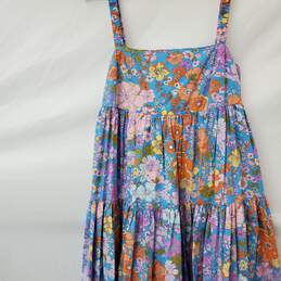 Free People Blue Tiered Floral Maxi Dress Size XS alternative image