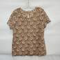NWT WM's Joie Marceline Mushroom Caviar Lace Ruffle Blouse Top Size L image number 2