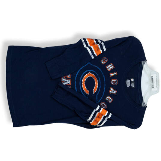 Womens Blue 3/4 Sleeve Round Neck Chicago Bears Pullover T-Shirt Size M image number 1