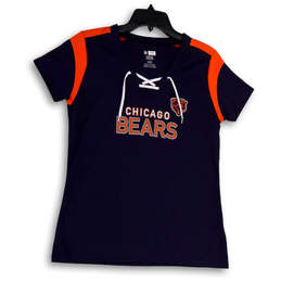 Womens Blue Short Sleeve Pink Chicago Bears Football Team NFL T-Shirt Sz M