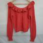 Anthropologie wool blend off the shoulder ruffle sweater S image number 1