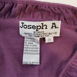 Joseph A Purple Pullover V-Neck Top Women's Size 2X alternative image