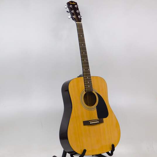 Fender Brand FA-100 Model Wooden Acoustic Guitar w/ Soft Gig Bag image number 2