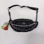 Badgley Mischka Black Vegan Leather Diamond Quilted Fanny Pack With Pearls NWT image number 1
