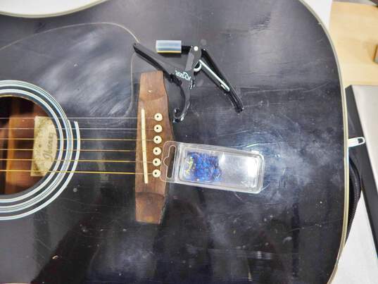 Ibanez Brand PF4JP-BK-14-01 Model Black Acoustic Guitar w/ Gig Bag and Accessories image number 6