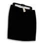 NWT Womens Black Flat Front Back Zip Short Straight & Pencil Skirt Size 12 image number 3