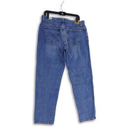 Womens Blue Denim Medium Wash 5 Pocket Design Straight Leg Jeans Size 14M alternative image
