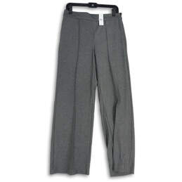 NWT Womens Gray Pleated Wide Leg Side Zip Ankle Pants Size 8