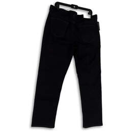 NWT Mens Black Dark Wash Pockets Stretch Denim Straight Jeans Size 35/30 alternative image