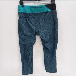 Nike Blue Green Triangle Print Dri- Fit Crop Drawstring Leggings Size L alternative image