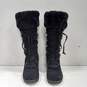Bearpaw Woman's Black Suede Boots Size 6 image number 1
