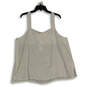 NWT Womens White Sleeveless Wide Strap Pullover Camisole Top Size 2X image number 2