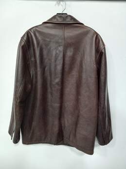 GUESS BROWN LEATHER JACKET/COAT (NO SIZE FOUND) alternative image
