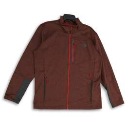 The North Face Mens Red Mock Neck Long Sleeve Full-Zip Jacket Size XL