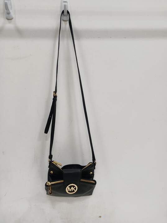 Michael Kors Women's Small Black Leather Crossbody Bag image number 1