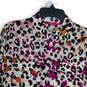 Chico's Womens Multicolor Spotted Spread Collar Long Sleeve Button-Up Shirt 8/10 image number 3